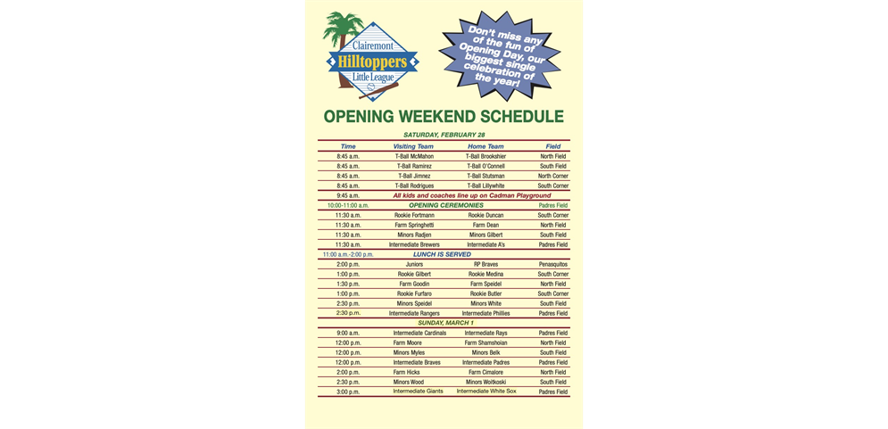 Opening Weekend Will Be Wild!